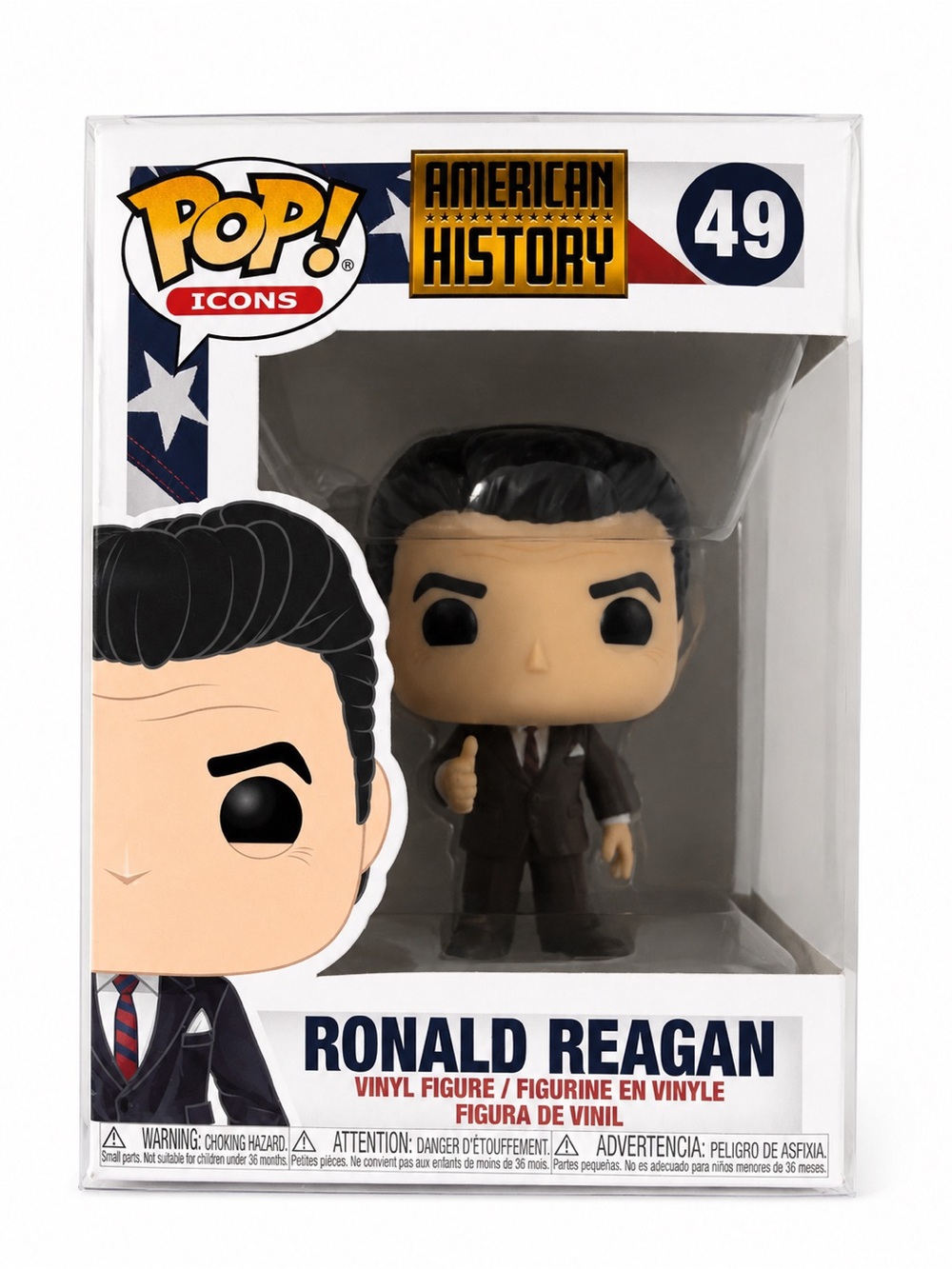 Ronald Reagan Funko Pop w/ Plastic Box Protector
